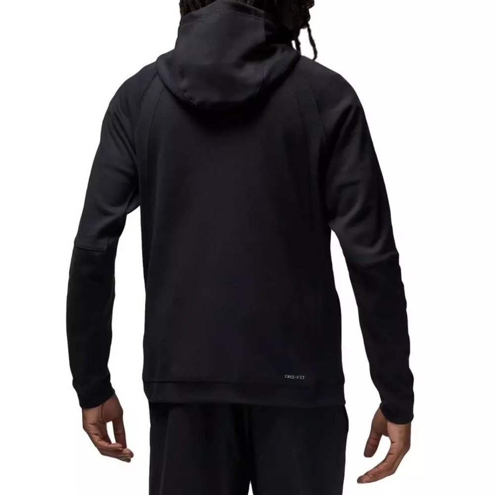 Jordan Men's Dri-FIT Sport Statement Air Fleece Pullover Hoodie-Black - Picture 2 of 9
